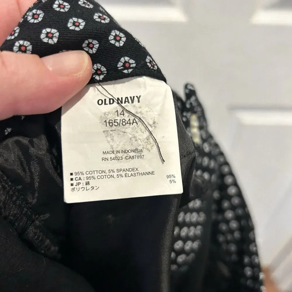 Old Navy The Diva Ankle Pants Women 14 Slim Skinny Stretch Black Maroon White - Picture 8 of 8